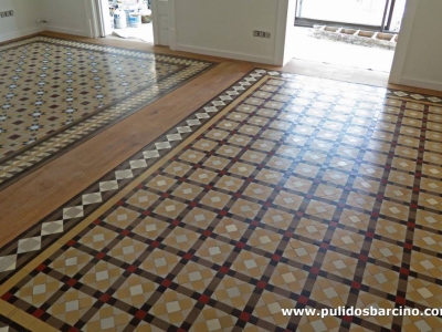 Limpieza y abrillantado de mosaico