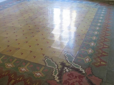 Mosaico hidráulico en Calafell