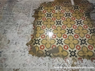 Pulido de suelos de mosaico en Barcelona - Pulidos Barcino