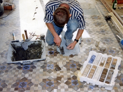 Pulido de suelos de mosaico en Barcelona - Pulidos Barcino