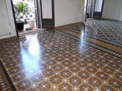 Pulido de suelos de mosaico en Barcelona - Pulidos Barcino