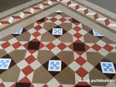 Pulido de suelos de mosaico en Barcelona - Pulidos Barcino