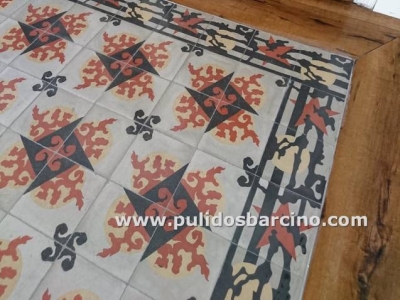 Mosaico combinado con parquet
