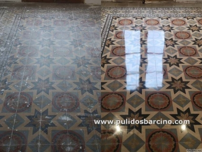 Pulido de suelo antes y después