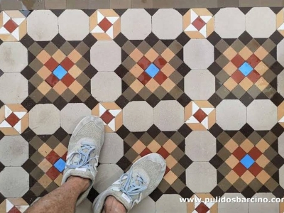 Pulido de suelos de mosaico en Barcelona - Pulidos Barcino