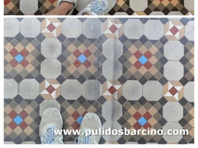 Pulido de suelos de mosaico en Barcelona - Pulidos Barcino