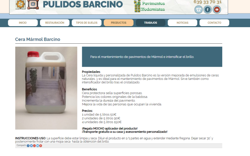 Cera Mármol Barcino 