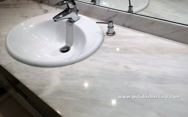 Precio pulir encimera mármol 